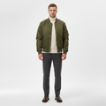Men's Ribbed-Trim Bomber Jacket