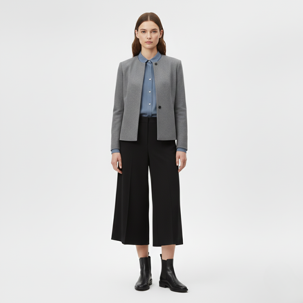 Women's Tailored Collarless Jacket