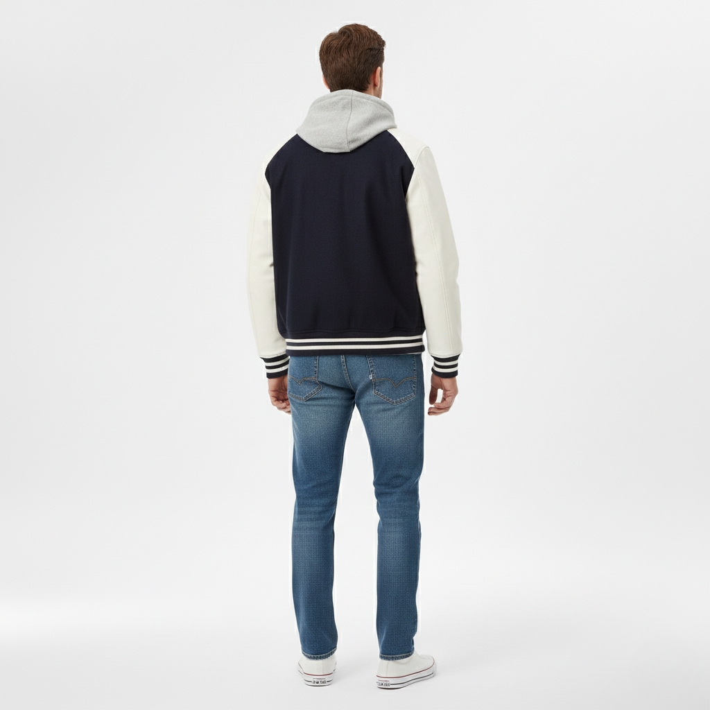 Men's Snap-Front Varsity Jacket