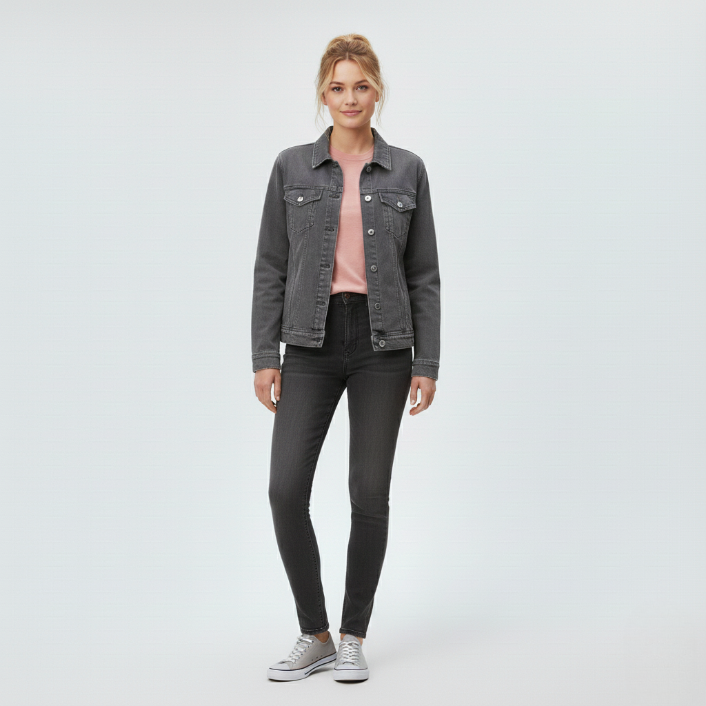 Women's Button-Front Denim Jacket