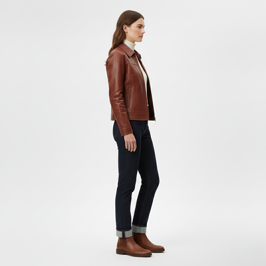 Women's Structured Zip-Front Jacket