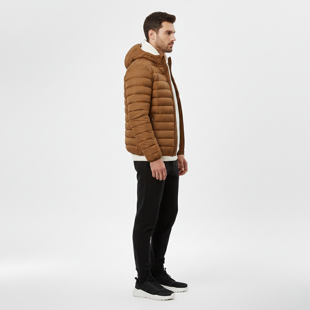 Men's Lightweight Zip Puffer Jacket