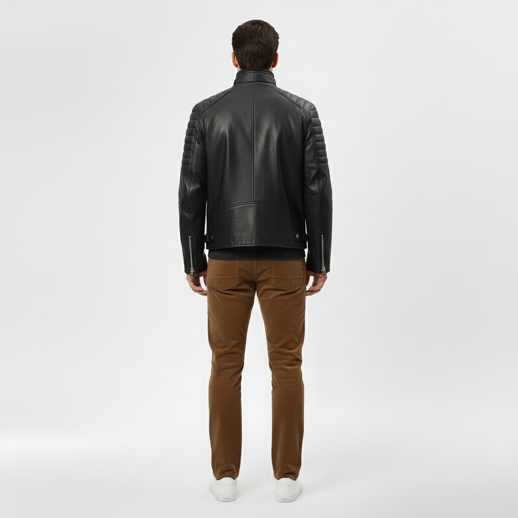 Men's Structured Biker Jacket