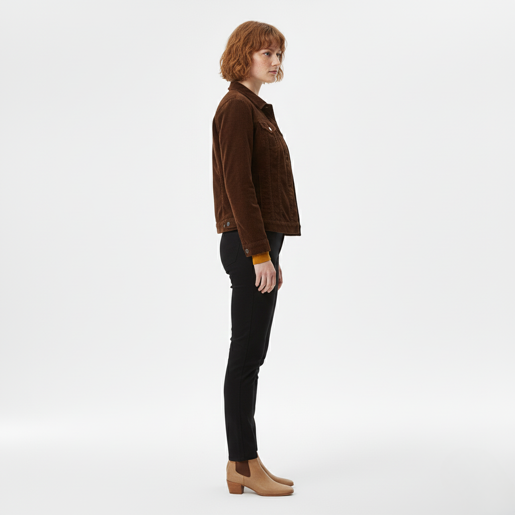 Women's Button-Front Corduroy Jacket