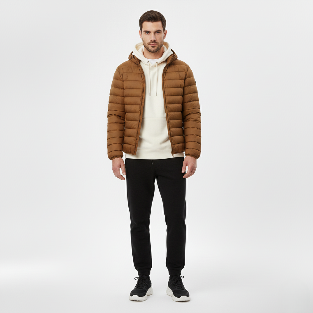 Men's Lightweight Zip Puffer Jacket
