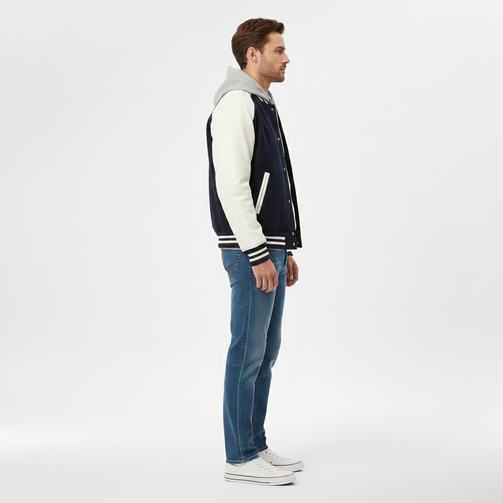 Men's Snap-Front Varsity Jacket