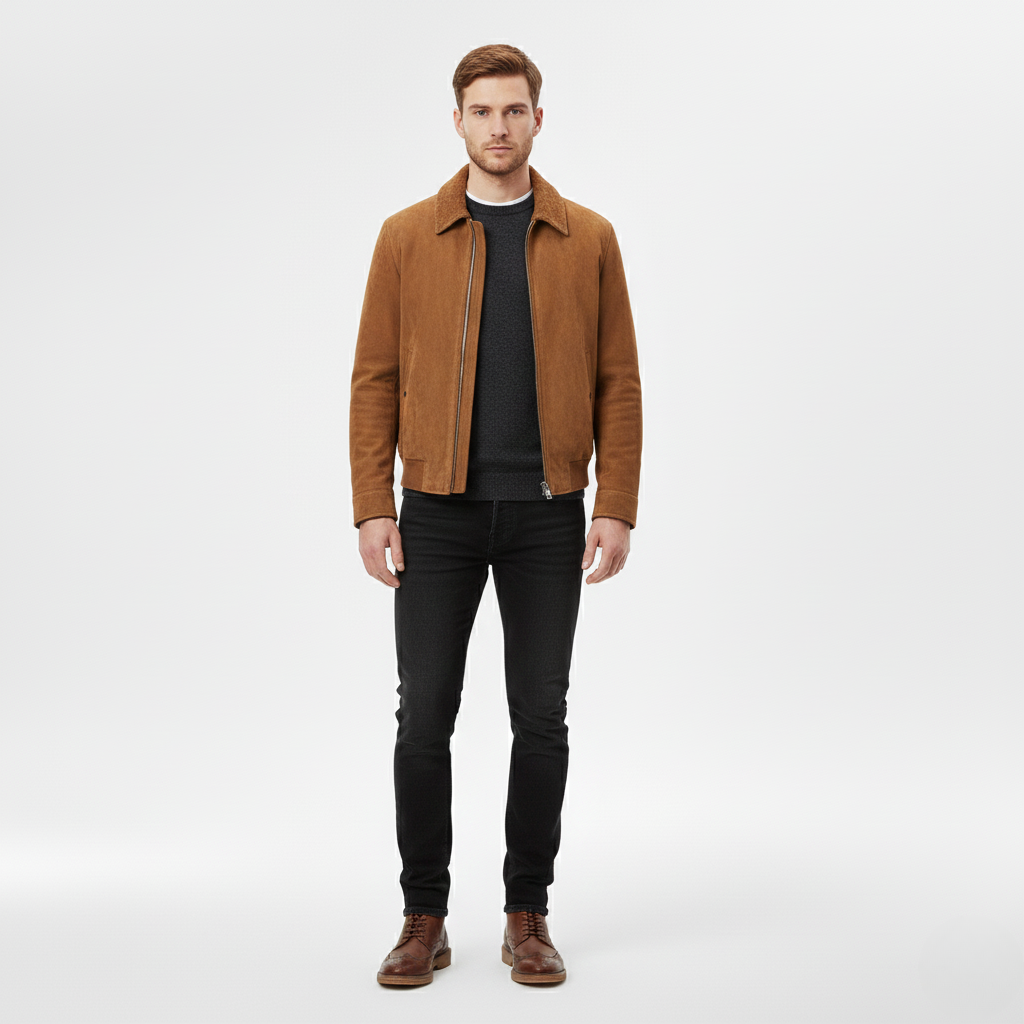 Men's Textured Zip Jacket